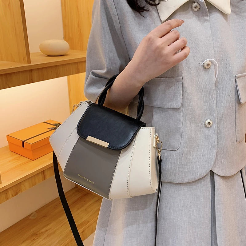 High Quality Soft Leather Handbag Women Luxury Purses Female Bag Designer Patchwork Ladies Shoulder Crossbody Bag Sac A Main New