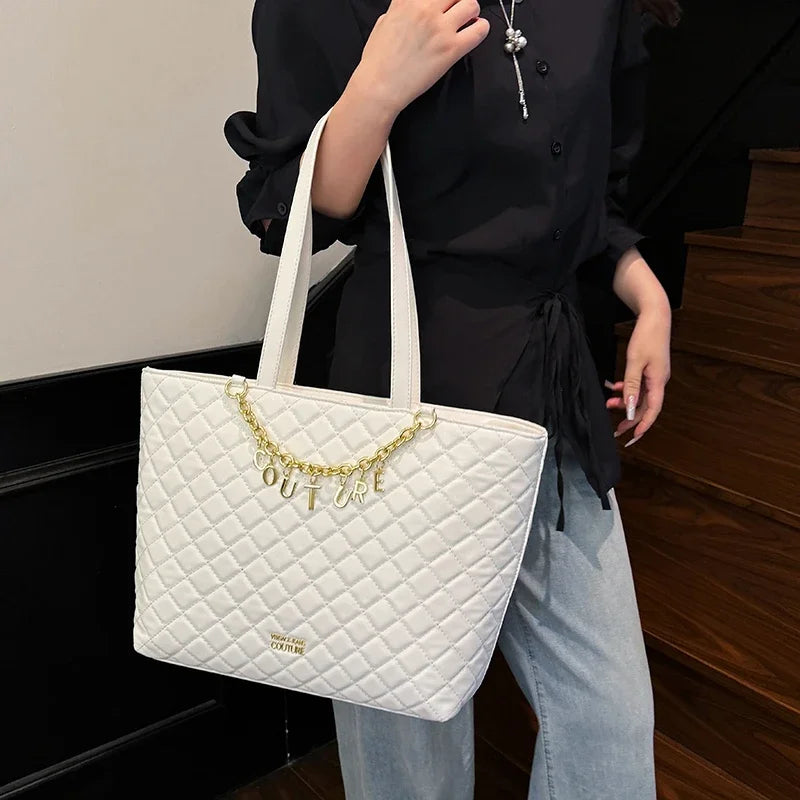 Women's Classic Leather Luxury Shoulder Handbag Elegant Designer Crossbody Tote Bag For Everyday Fashion