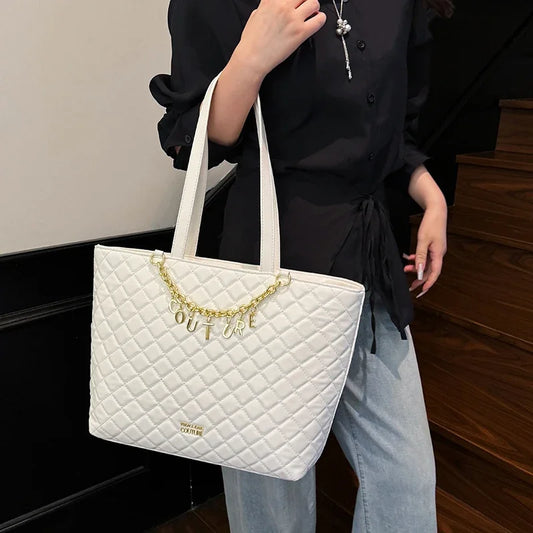 Women's Classic Leather Luxury Shoulder Handbag Elegant Designer Crossbody Tote Bag For Everyday Fashion