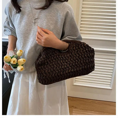 Handbag Fashion Elegant Woven Beach Straw Underarm Bag Versatile Exquisite Shoulder Evening Bags For Women Gifts