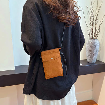 Street Washed Nylon Crossbody Bag For Women Fashion Phone Messenger Bag Female Purses Designer Shoulder Bags