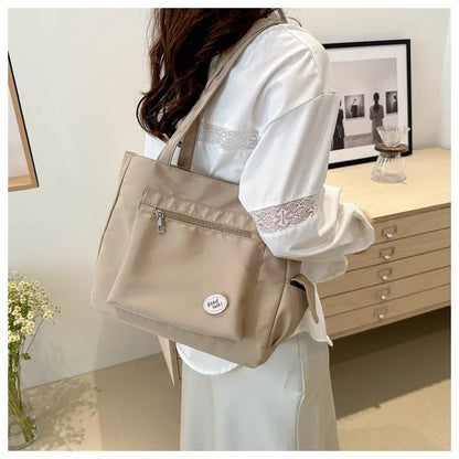 Women's New Canvas Tote Bag - Large-Capacity Versatile Shoulder Handheld for College Classes & Commute