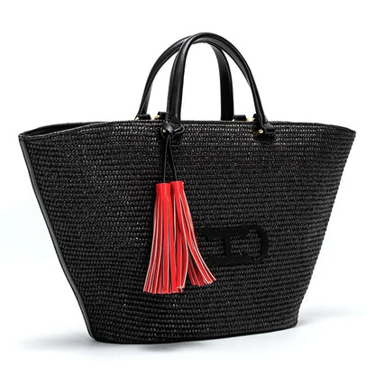 Handheld Fashion Women's Beach Bag Exquisite Designer Large Capacity Luxury Brand New Handmade Style Women's Bucket Bag