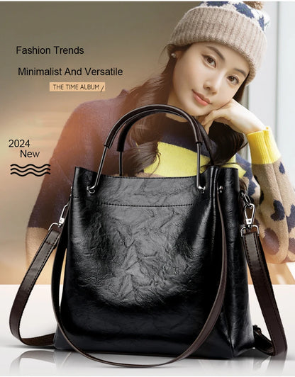 Luxury Handbags Woman Bags Designer Big Shoulder Bags for Women's 2024 Trendy Large Capacity Ladies Leather Hand Casual Tote Bag