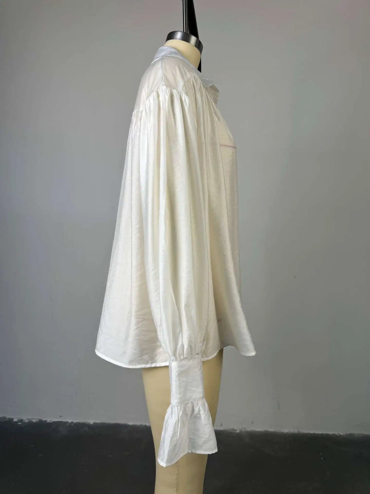 Women's Clothing 2025 Autumn New Sweet Fresh Loose Lapel Lantern Sleeve Long Sleeve Shirt Ladies Tops