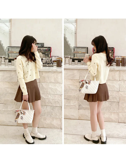 2022 New Fashion Women Handbags Embroidery Underarm Bag Casual Women Shoulder Bags Solid Color Zipper Female Handbag Clutch