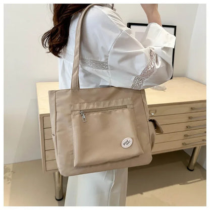 Women's New Canvas Tote Bag - Large-Capacity Versatile Shoulder Handheld for College Classes & Commute