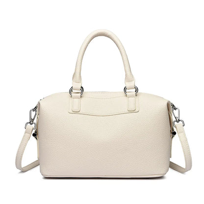 New Women's Handbag, Simple and Versatile Tote Bag, Large-Capacity Soft Leather Shoulder Bag, Crossbody Bag for Commuting and Shopping, High-End Solid Color Casual Bag