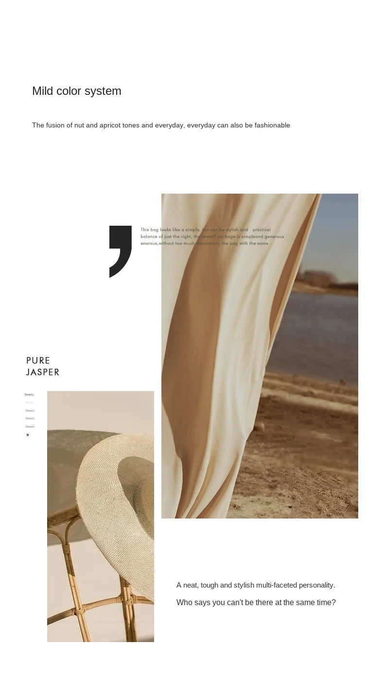 GOLF Women's Handbag Apricot New In Shoulder Bucket Bags for Woman Top Handle Bags Nylon Handbags Ladies Crossbody Fashion 2024