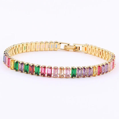 18K Gold Plated Geometric Zircon Bracelet