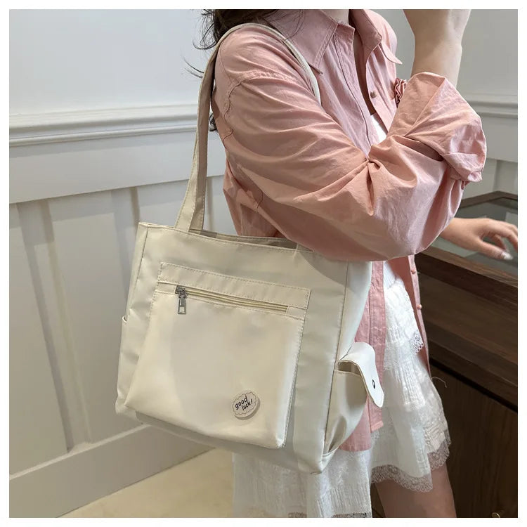 Women's New Canvas Tote Bag - Large-Capacity Versatile Shoulder Handheld for College Classes & Commute