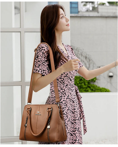 Luxury Handbags Woman Bags Designer Big Shoulder Bags for Women's 2024 Trendy Large Capacity Ladies Leather Hand Casual Tote Bag