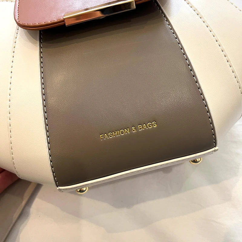 High Quality Soft Leather Handbag Women Luxury Purses Female Bag Designer Patchwork Ladies Shoulder Crossbody Bag Sac A Main New