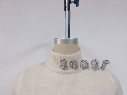 Knitted Dresses 2025 Woman High Neck Vestidos Tassel Sweater Pulls Femmes Keep Warm Homewear Solid Color Temperament Commuting