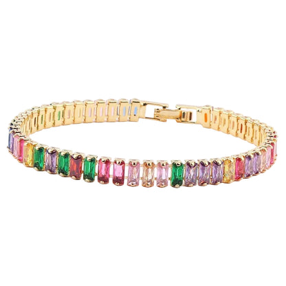 18K Gold Plated Geometric Zircon Bracelet