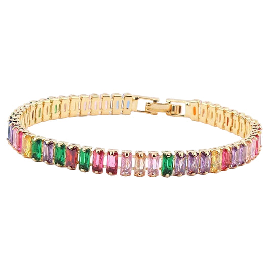 18K Gold Plated Geometric Zircon Bracelet