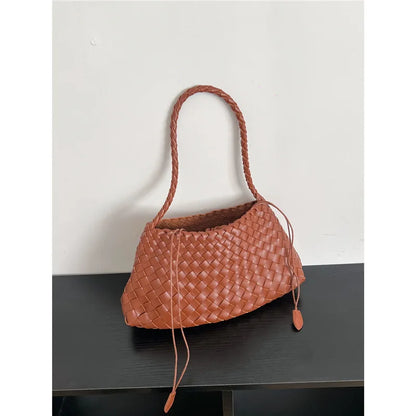 Hand woven armpit bag, women's new high-end and versatile retro handbag, single shoulder mother bag
