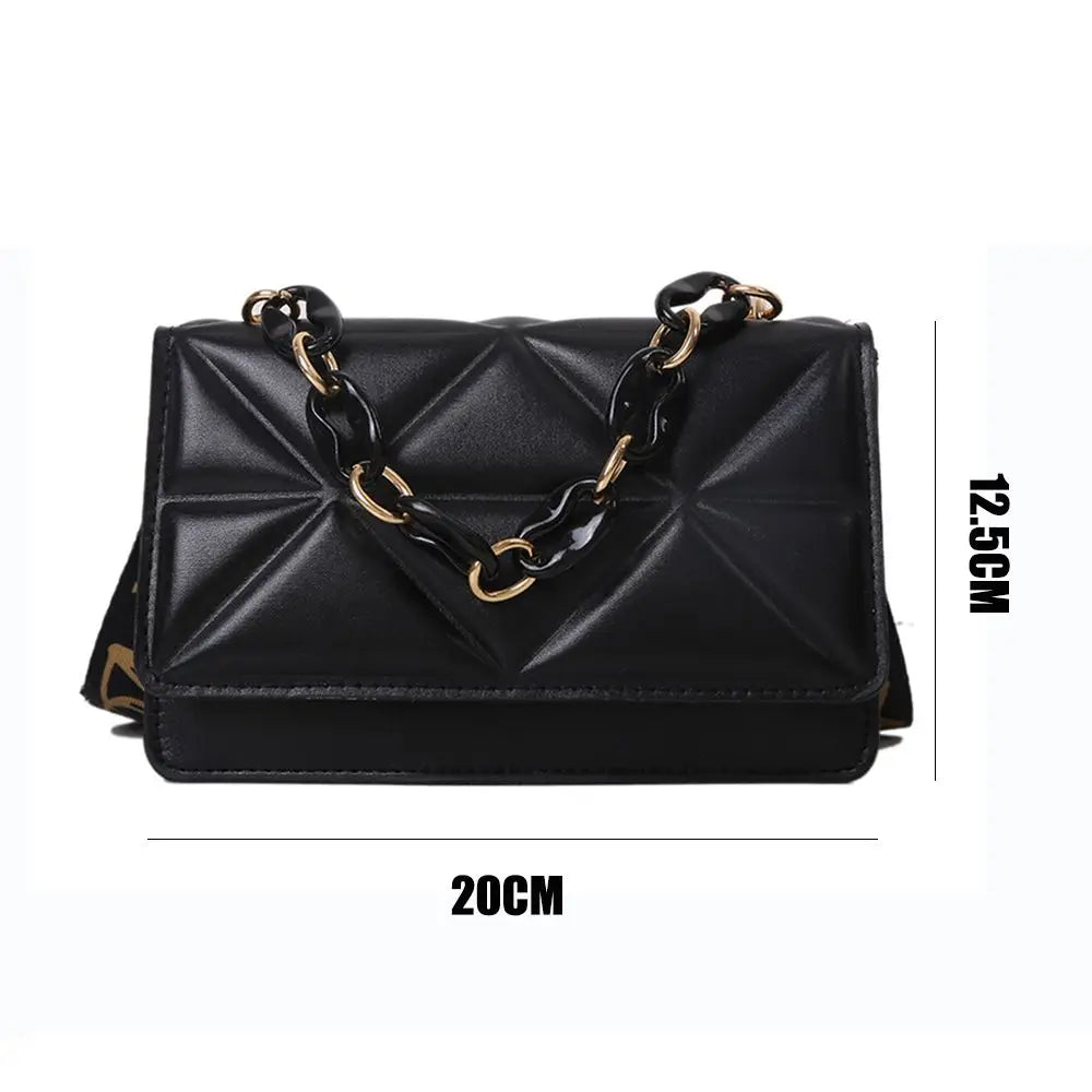 Large Capacity Shoulder Bag Women Female Fashion Casual Handbags PU Leather Crossobdy Clutch Flap Bag Streetwear Accessory