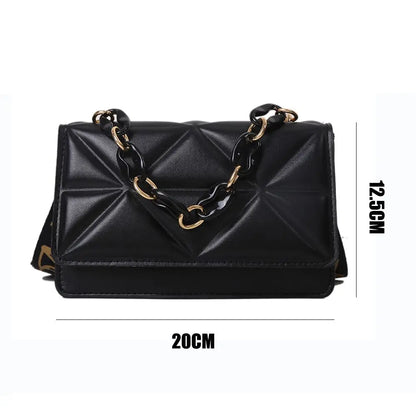 Large Capacity Shoulder Bag Women Female Fashion Casual Handbags PU Leather Crossobdy Clutch Flap Bag Streetwear Accessory
