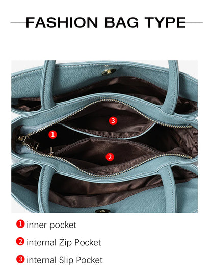 Leather women's handbag with large capacity, shoulder bag for women, elegant single-shoulder crossbody bag, cowhide women's bag