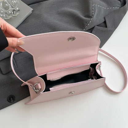 Vintage Women Black Chic Crossbody Bag Luxury Designer Small Shoulder Bags Fashion Red Purse Cute Pu Leather Handbag Sac A Main