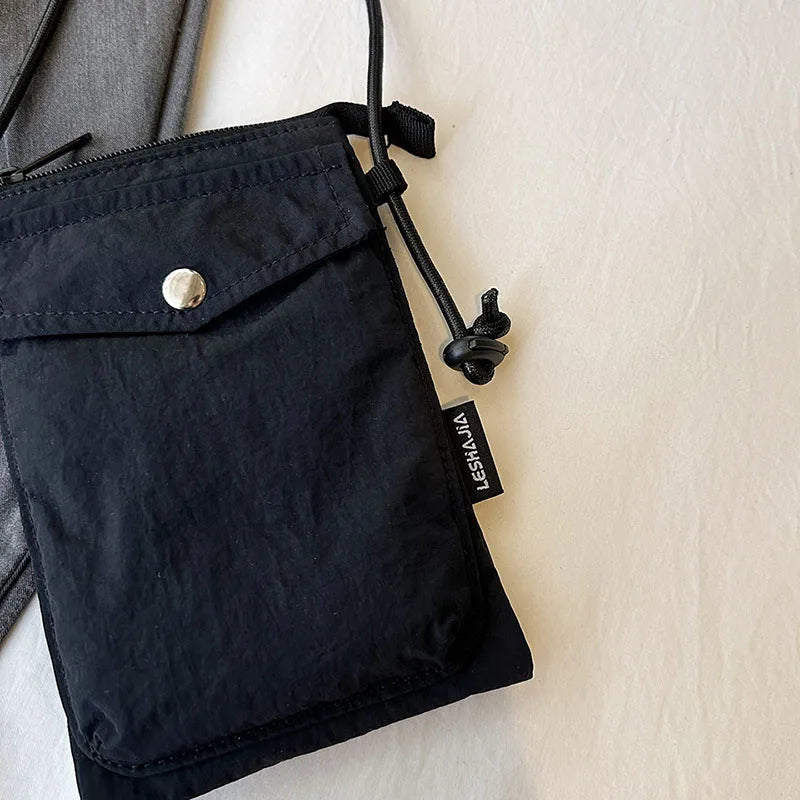 Street Washed Nylon Crossbody Bag For Women Fashion Phone Messenger Bag Female Purses Designer Shoulder Bags