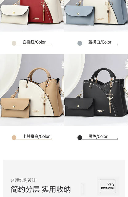 Elegant Handbag for Women Luxury Designer Top-Handle Bags High Quality Pu Leather Ladies Shoulder Crossbody Bag Casual Tote Sac