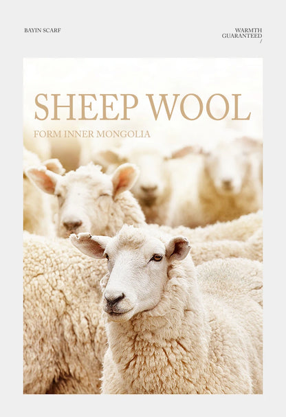 Fashion Clock Women Shawl Sweater 100% Wool Shawl Warm Female Mixed-use Cloak Autumn Winter Scarf French Tassel Cozy Wrap Clothi