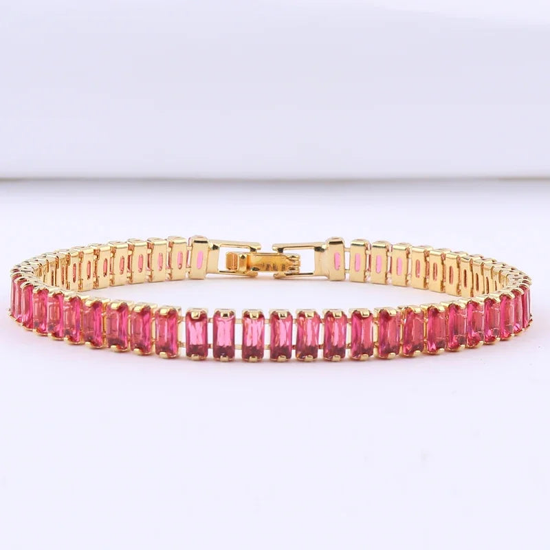 18K Gold Plated Geometric Zircon Bracelet