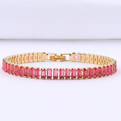 18K Gold Plated Geometric Zircon Bracelet