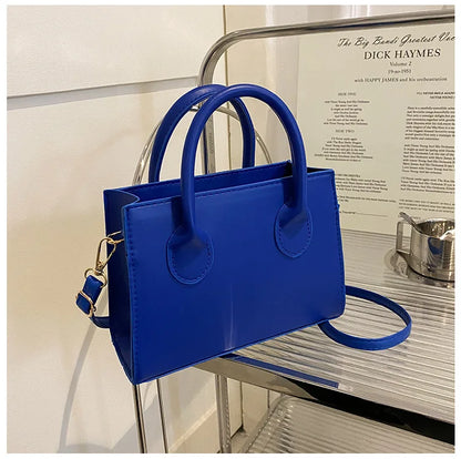 Elegant Black Handbag with Dual Handles, Chic Crossbody Bag, Retro Stylish Tote Small Bag for Women Girls Daily Use, Work, Party