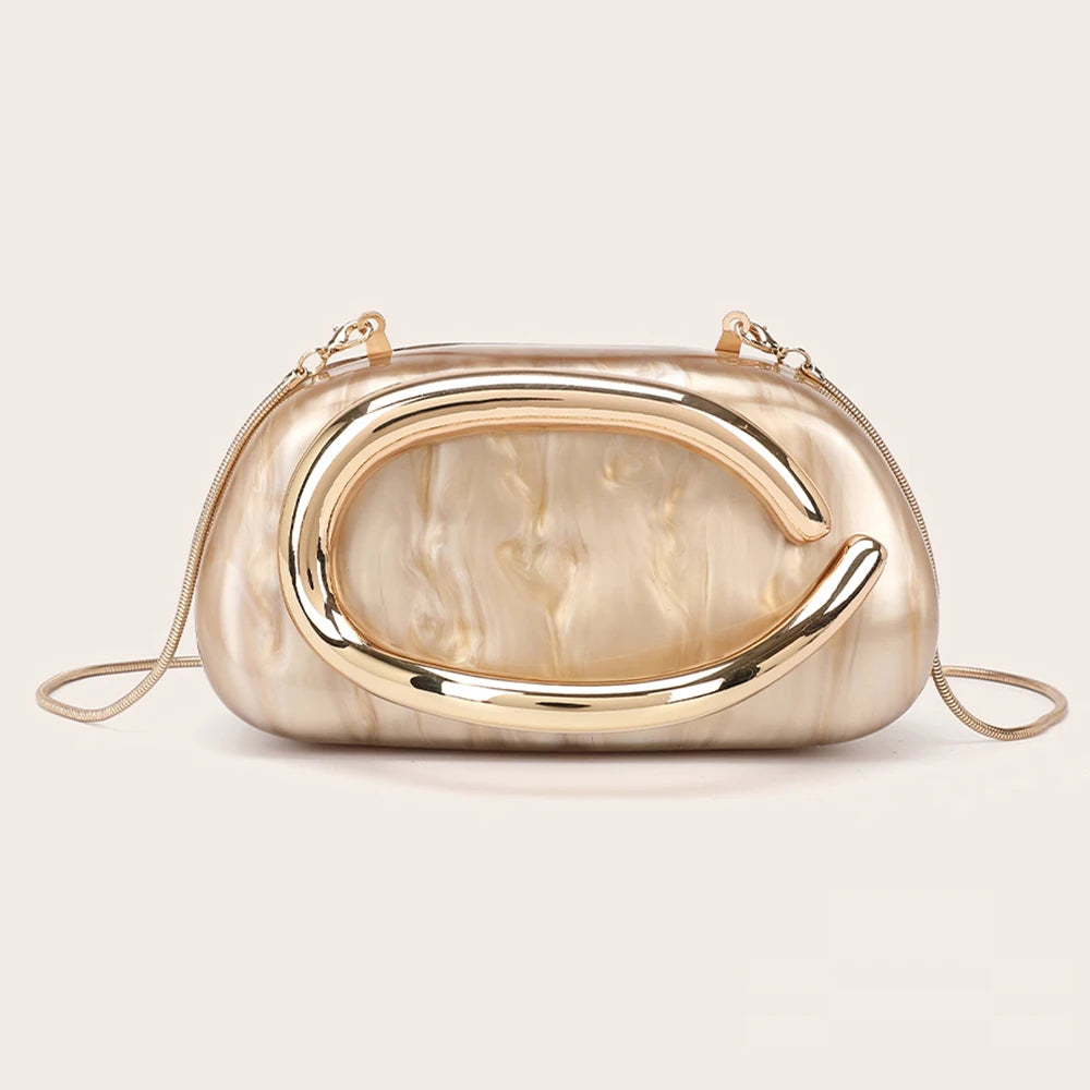 Luxury Gold Evening Clutch Bag