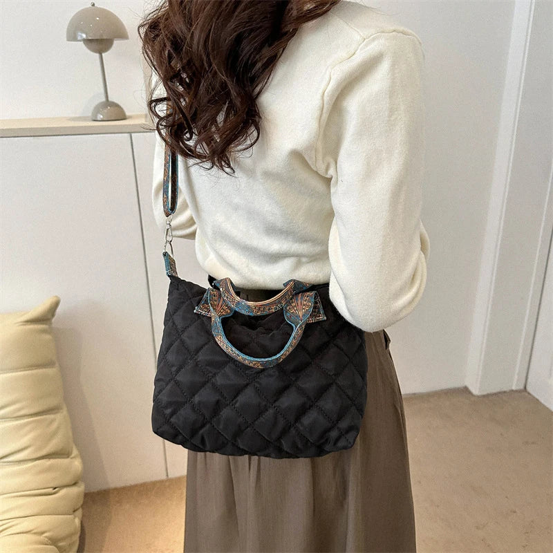Large Tote Handbags for Women Luxury Design Shoulder Crossbody Bags Designer Brand Quilted Padded Casual Bag for Women