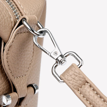 New Women's Handbag, Simple and Versatile Tote Bag, Large-Capacity Soft Leather Shoulder Bag, Crossbody Bag for Commuting and Shopping, High-End Solid Color Casual Bag