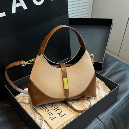 Women's Luxury Leather Fashion Classic Tote Bag Elegant Designer Shoulder Crossbody Handbag For Daily Sophisticated Looks