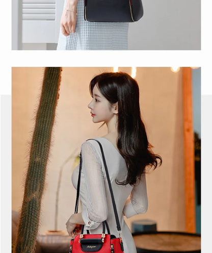 Women's Bags 2025 New Fashion Color Hit Handbag European and American Shoulder Crossbody Simple Elegant Office Wallet