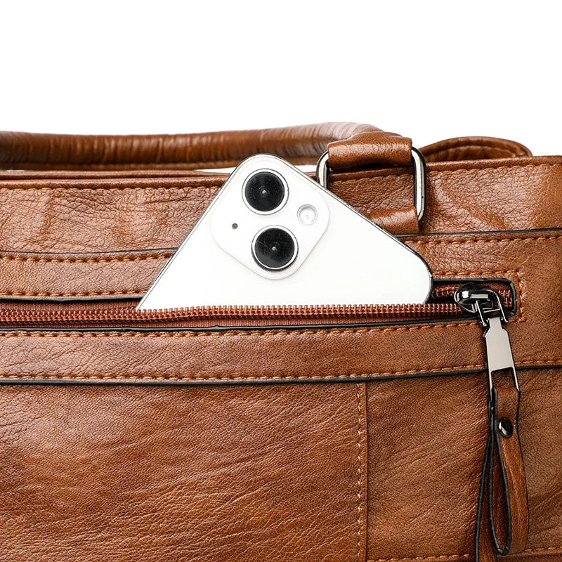 Elegant Handbags For Women High Quality Pu Leather Top-Handle Bags Purse Ladies Shoulder Crossbody Bag Casual Tote bolso purses