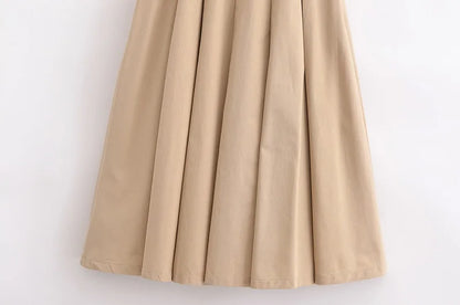 MUJER 2025 Woman Dresses Belt Pleated Midi Dress Women Sleeveless Summer Dress Woman Knitted Party Dresses for Women Sundress