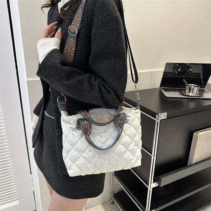Large Tote Handbags for Women Luxury Design Shoulder Crossbody Bags Designer Brand Quilted Padded Casual Bag for Women