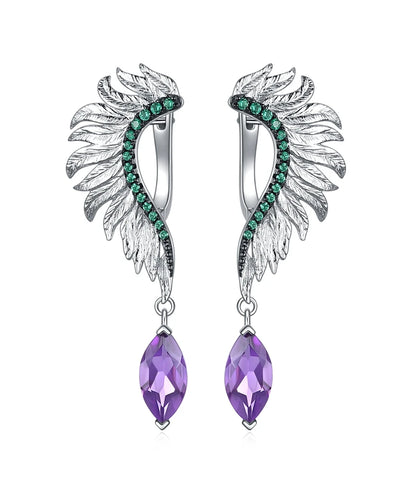 Sterling Silver Angel Wings Earrings