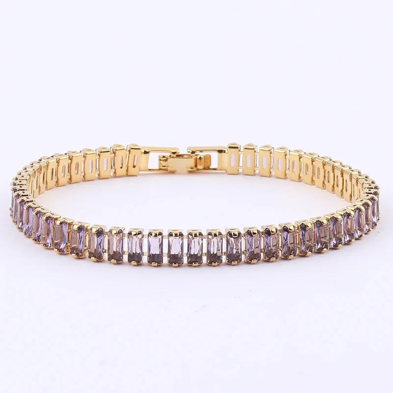18K Gold Plated Geometric Zircon Bracelet