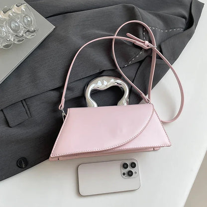 Vintage Women Black Chic Crossbody Bag Luxury Designer Small Shoulder Bags Fashion Red Purse Cute Pu Leather Handbag Sac A Main