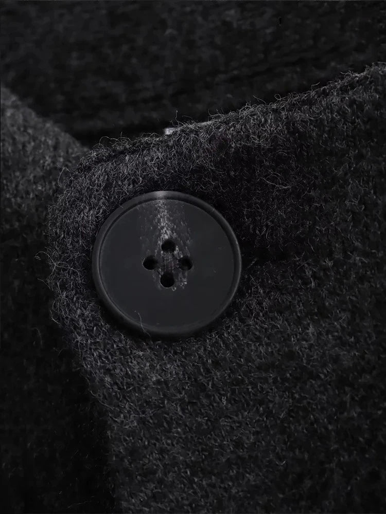 Women's Fashion Fall and Winter Comfortable Casual Commuter Coat Knitted Loose Warm Coat Asymmetric Elegant Split Jacket