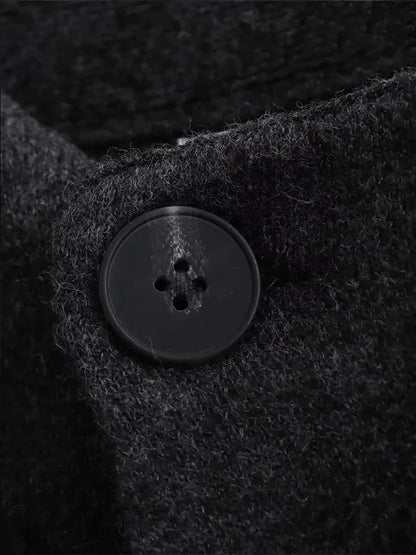 Women's Fashion Fall and Winter Comfortable Casual Commuter Coat Knitted Loose Warm Coat Asymmetric Elegant Split Jacket