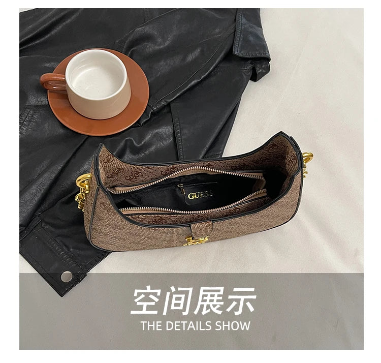 Elegant Leather Handbags For Women Shoulder Bag By Famous Desinger Luxury Brand Popular Classic Elegant Ladies