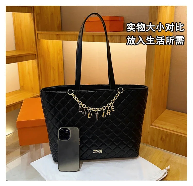 Women's Classic Leather Luxury Shoulder Handbag Elegant Designer Crossbody Tote Bag For Everyday Fashion