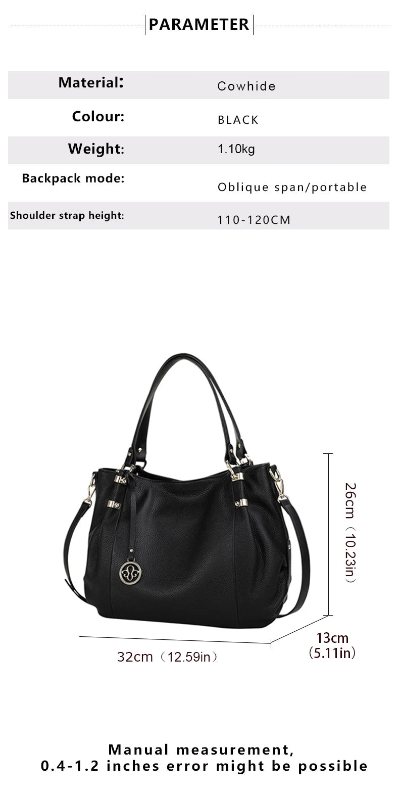 Woman Handbag Flower Print Luxury Cowhide Noble Ladies Shoulder Bag Crossbody Tote Purses Genuine Leather Bag