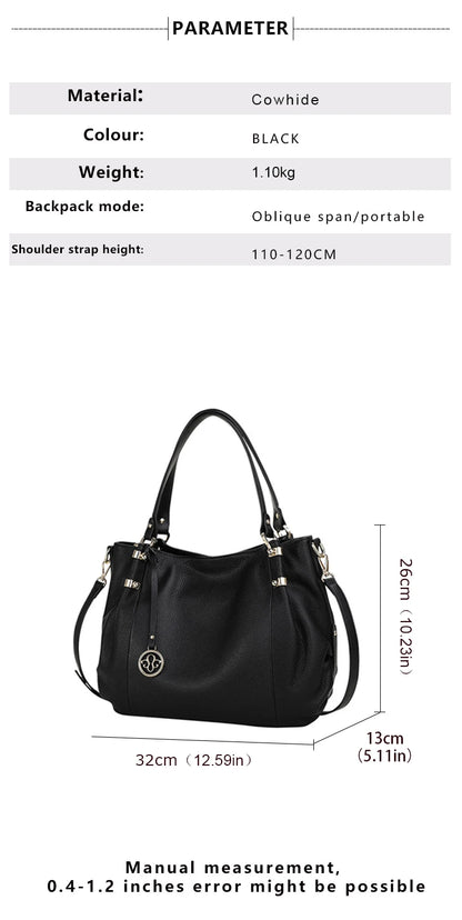 Woman Handbag Flower Print Luxury Cowhide Noble Ladies Shoulder Bag Crossbody Tote Purses Genuine Leather Bag