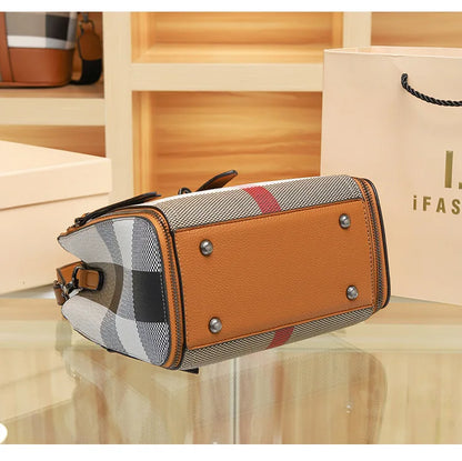 2025 Women's Tote Bag, Luxury Checkered Bucket Purse, Fashionable Shoulder Crossbody Bag, High Quality Handbag for Daily Use