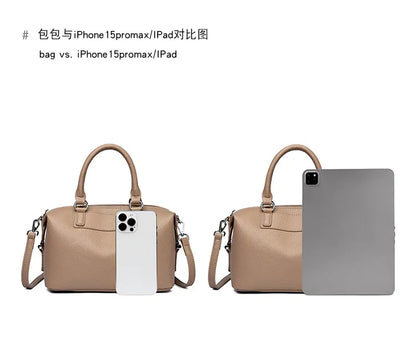 New Women's Handbag, Simple and Versatile Tote Bag, Large-Capacity Soft Leather Shoulder Bag, Crossbody Bag for Commuting and Shopping, High-End Solid Color Casual Bag